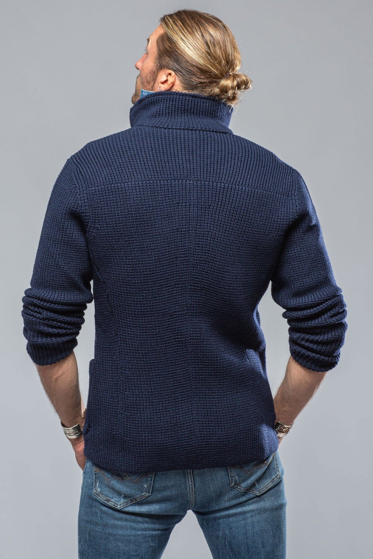 Baldassari Tuscan Sweater Jacket In Navy Mens - Sweaters