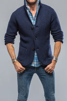 Baldassari Tuscan Sweater Jacket In Navy Mens - Sweaters