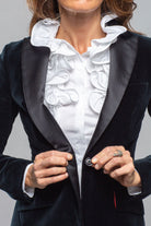 Belvest Belvedere Velvet Tuxedo Jacket In Navy Ladies - Tailored - Jackets