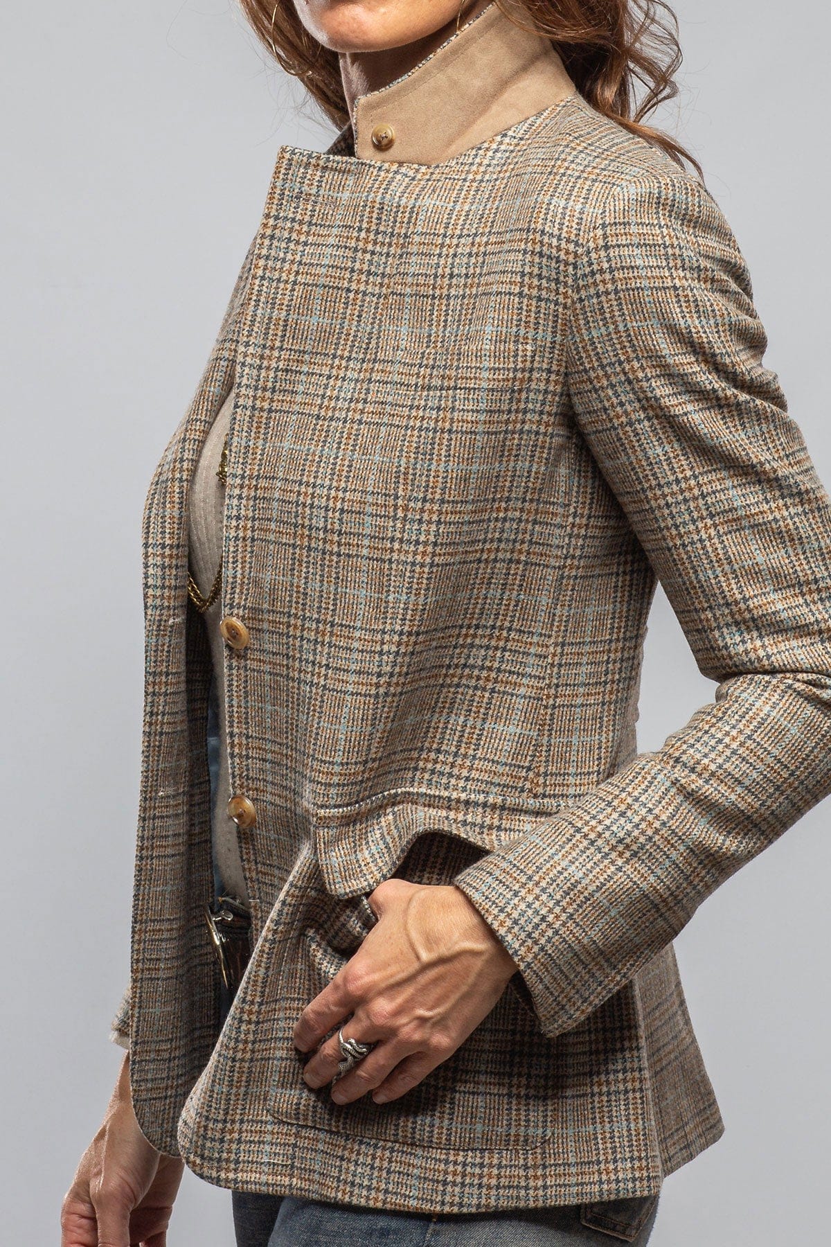 Belvest Montebello Plaid Tweed Jacket Ladies - Tailored - Jackets