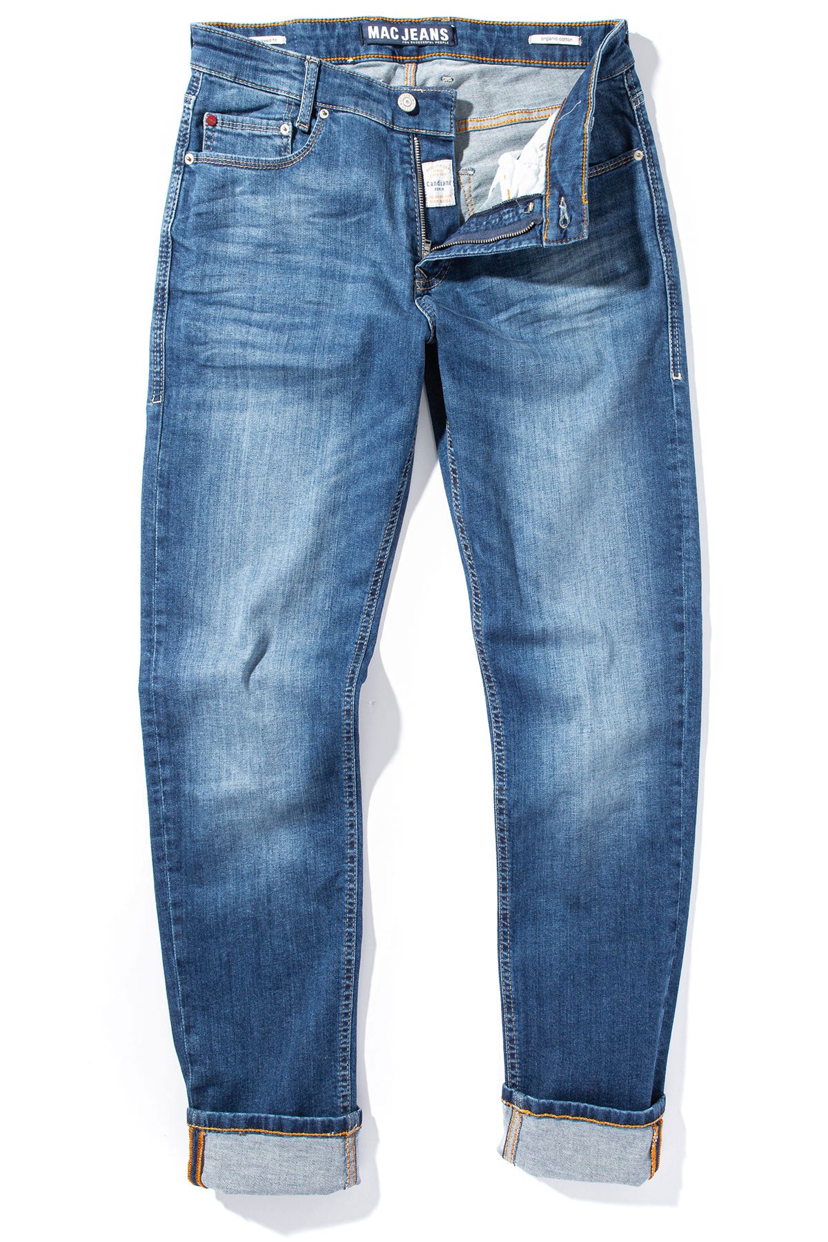 MAC Greg Slim Jeans in Blue Vintage Wash - AXEL'S