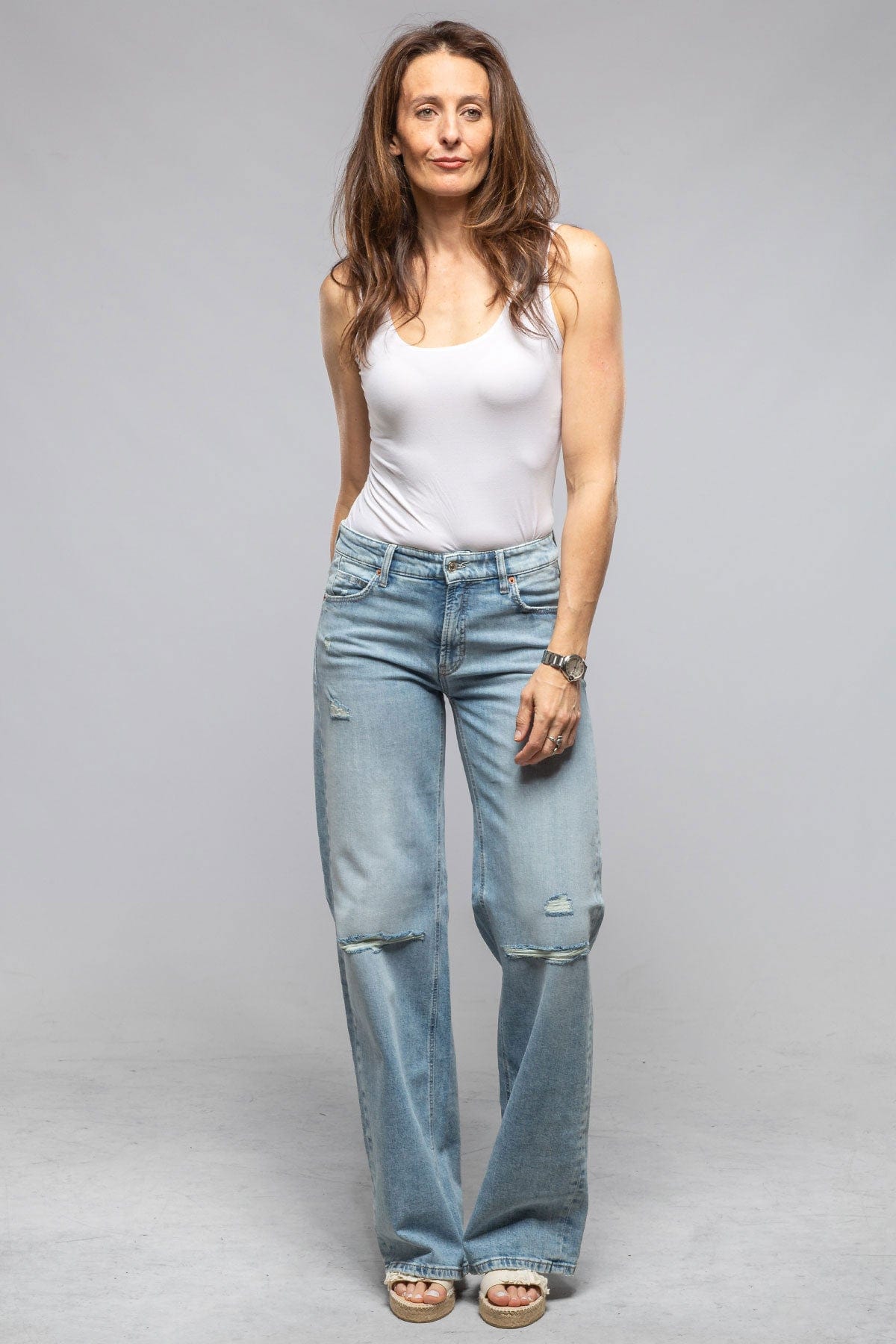 Cambio Aimee Super Bleached Destroyed Jean Ladies - Pants - Jeans