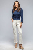 Francesca Cropped Jeans In Off White - AXEL'S