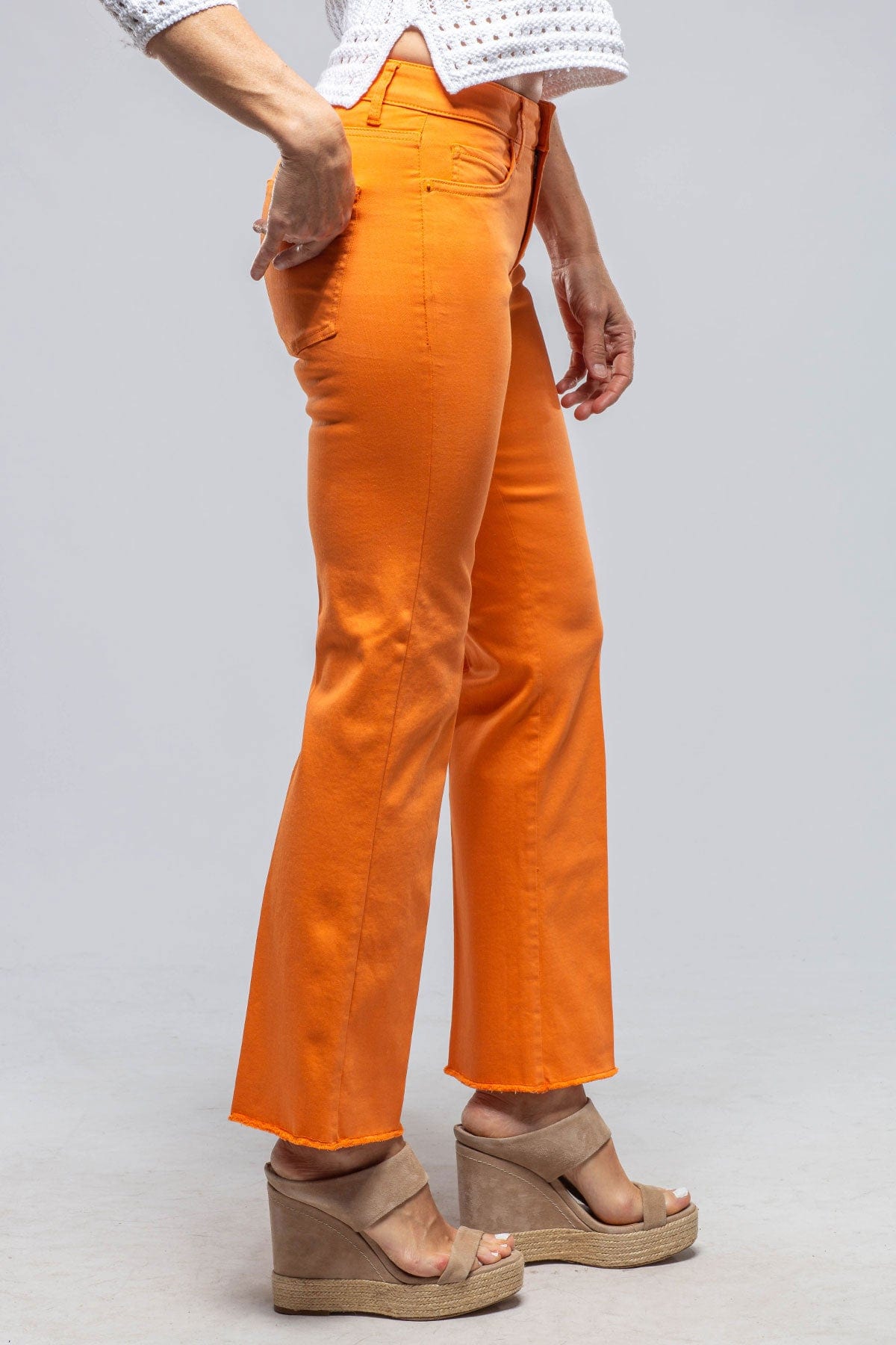 Francesca Cropped Jeans In Orange - AXEL'S