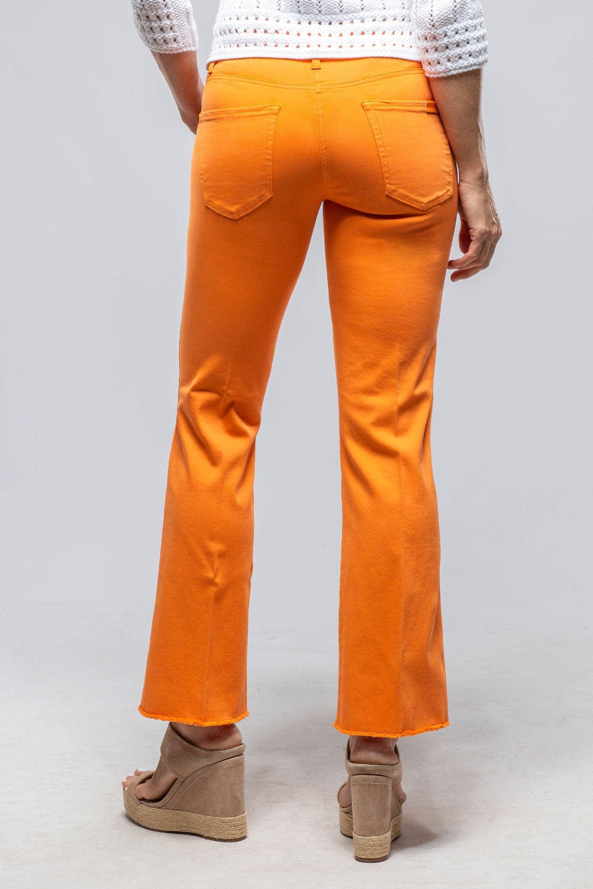 Dolcezza 24207 Orange Cropped Jean Style Trousers