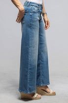 Palazzo Cropped Jean In Sunny Mid Splinted - AXEL'S