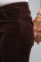 Cambio Paris Flared Corduroy In Dark Chocolate Ladies - Pants - Jeans