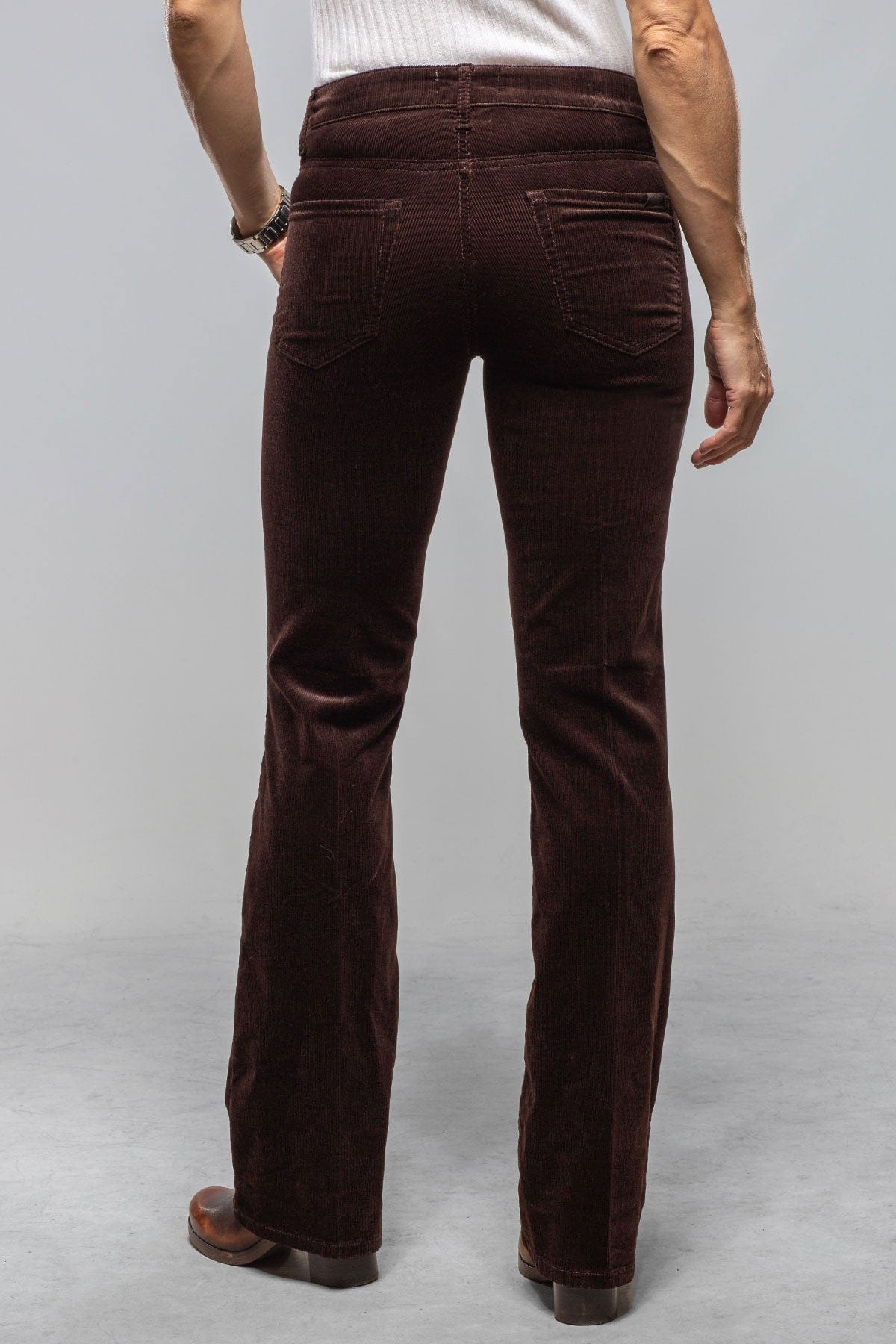 Cambio Paris Flared Corduroy In Dark Chocolate Ladies - Pants - Jeans