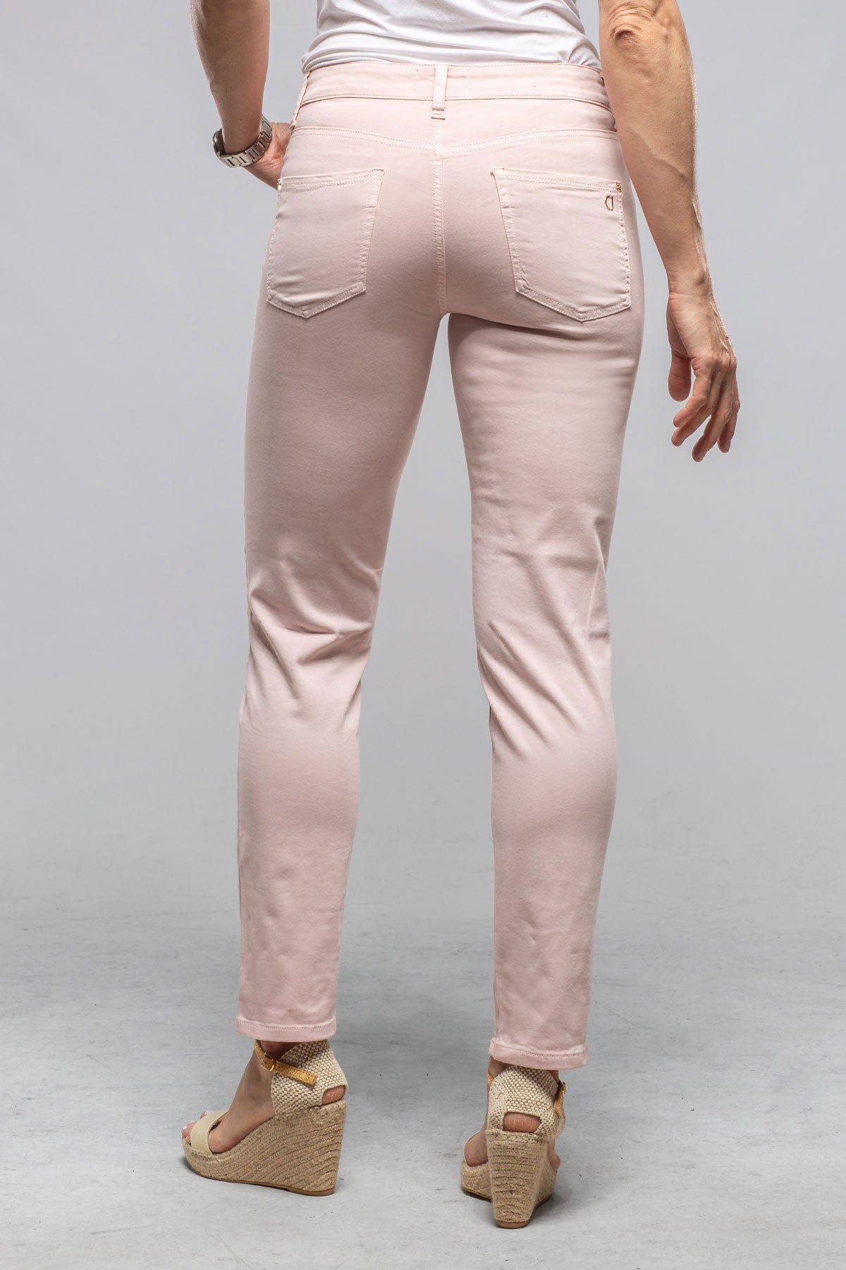 Cambio Piper Narrow Leg In Pink Sorbet Ladies - Pants - Jeans