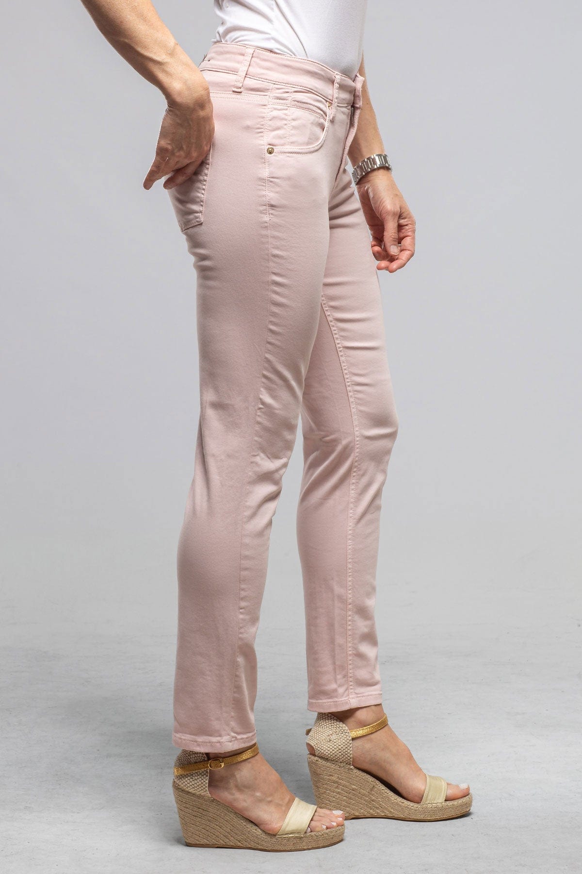 Cambio Piper Narrow Leg In Pink Sorbet Ladies - Pants - Jeans