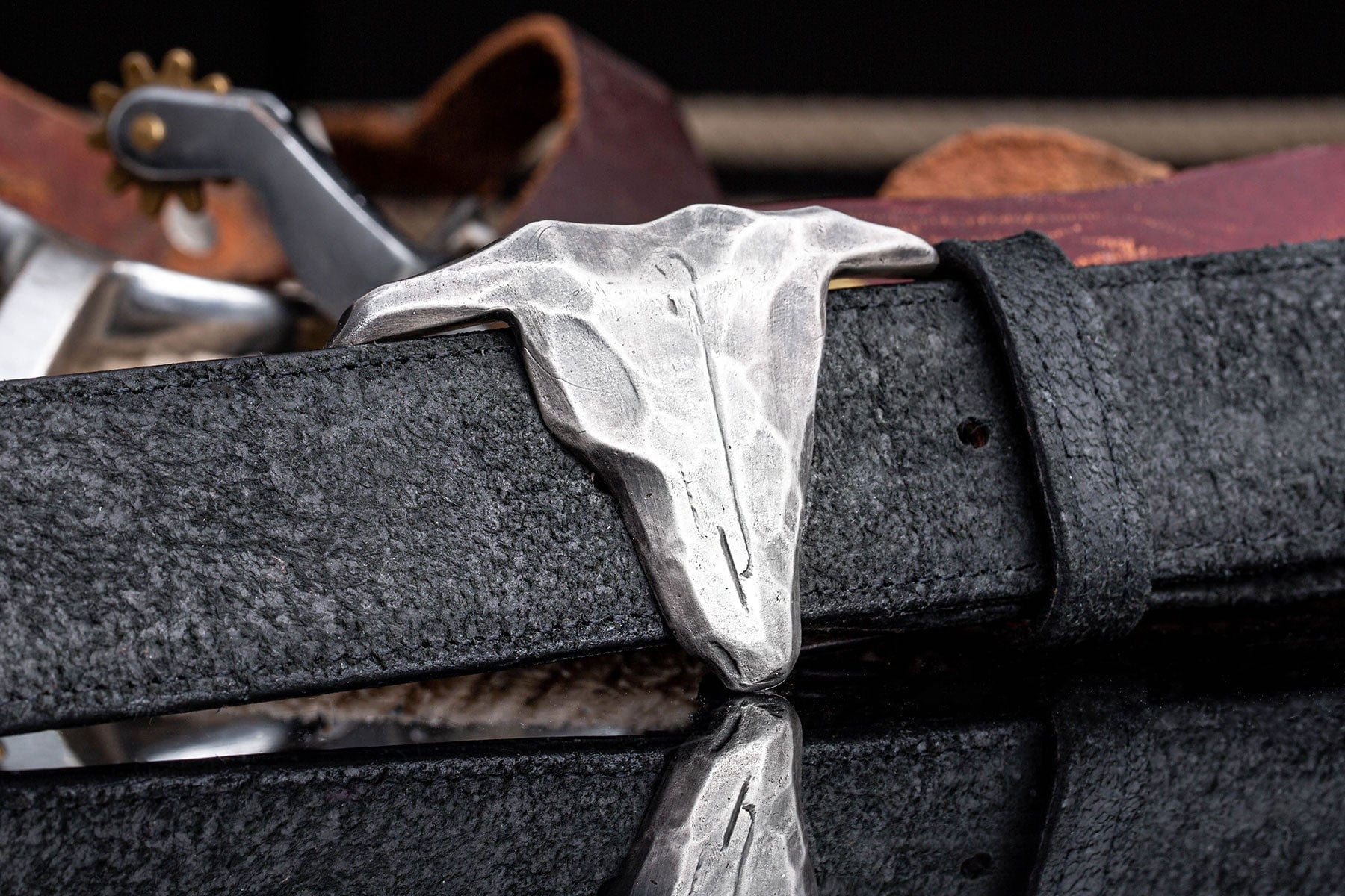Clint Orms Carr Cow Skull Belts And Buckles - Trophy