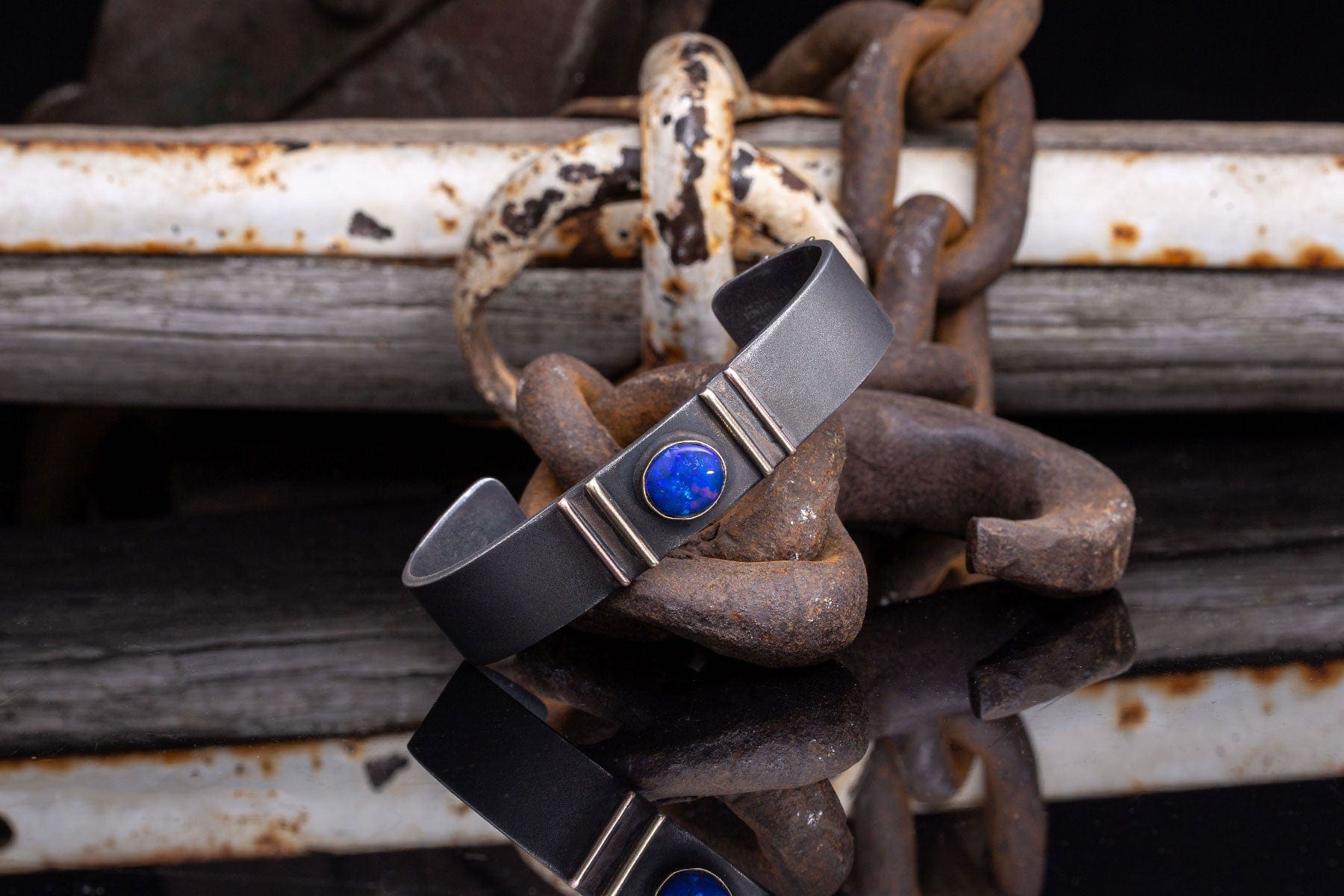 Comstock Heritage Carter Cuff Boulder Opal Jewelry - Bracelets and Bangles