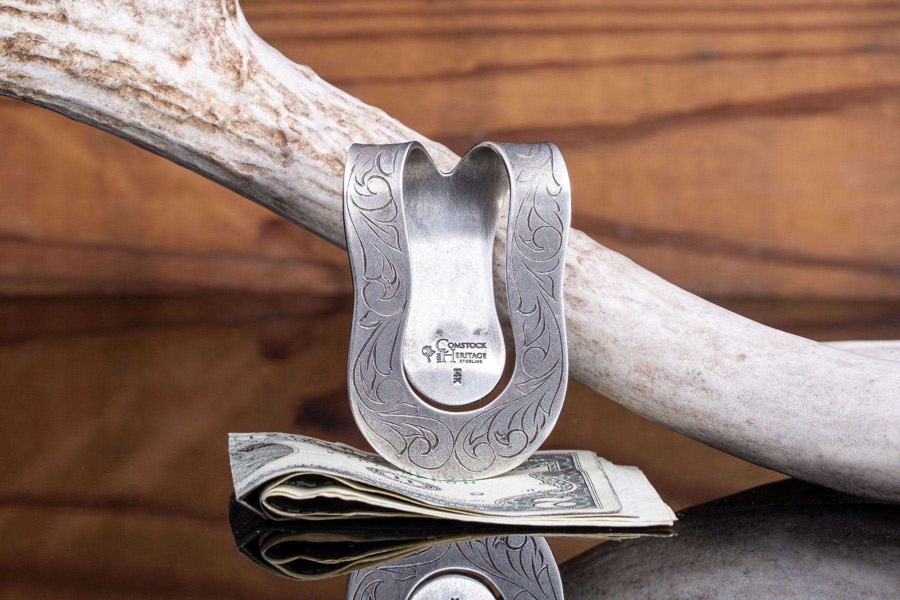 Dog & Flying Quail Big Bend Money Clip - AXEL'S