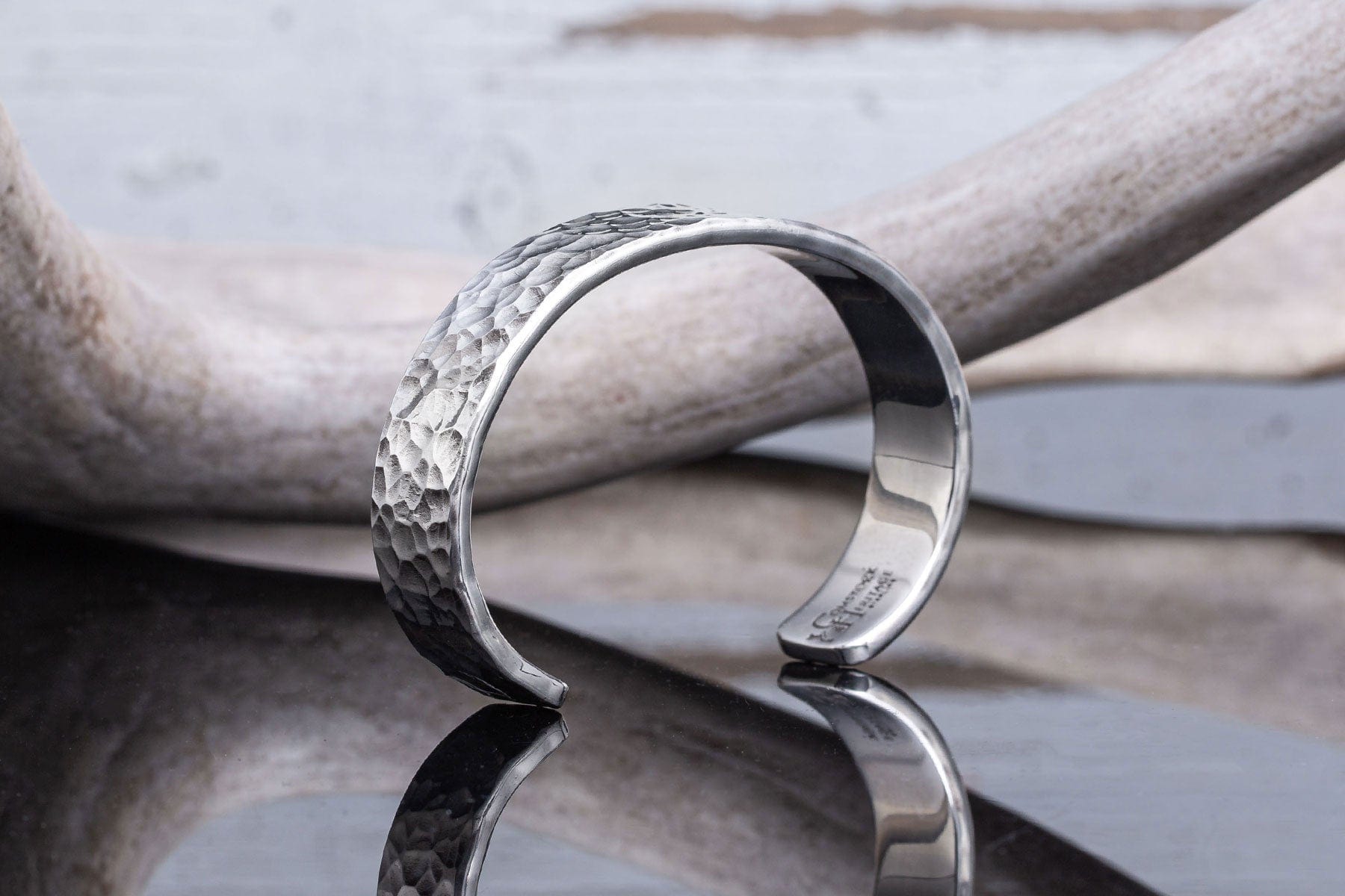 Comstock Heritage Hammered Silver Cuff | Mens - Accessories - Bracelets