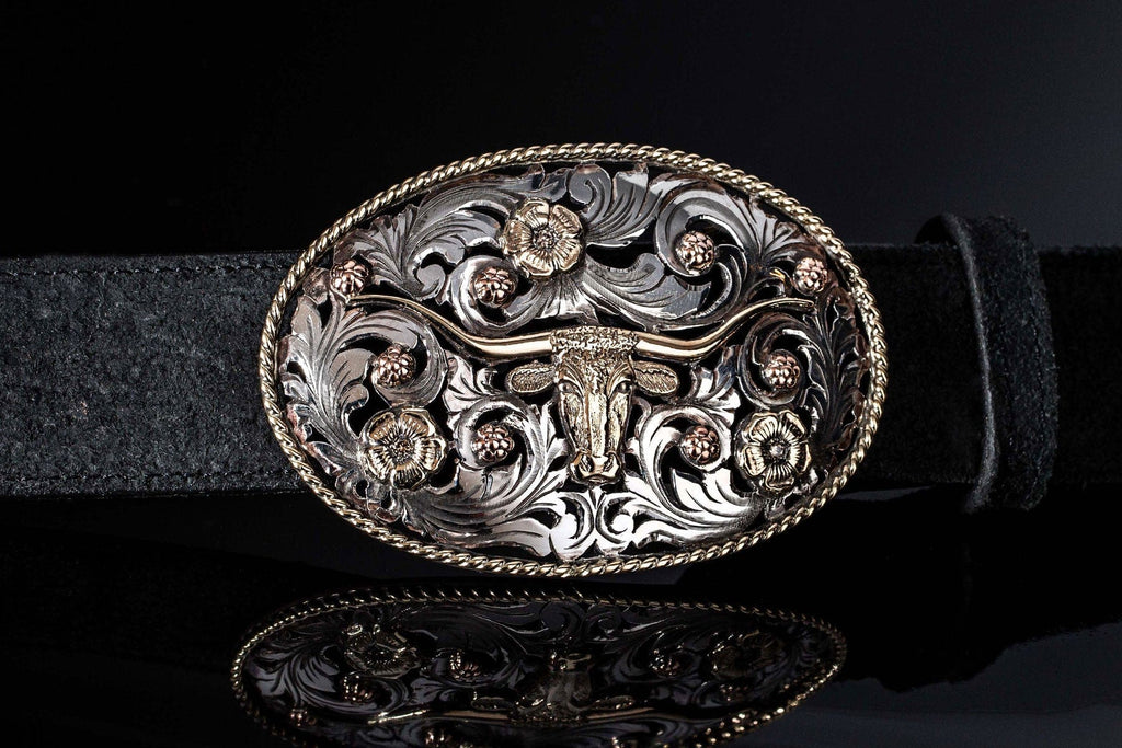 Sterling Silver & Gold Belt Buckles  AXEL'S - western-buckles - western- buckles