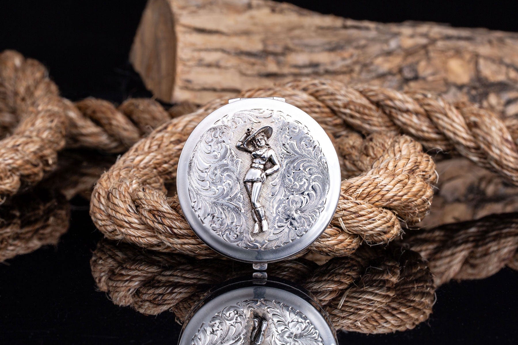 Sterling Silver Miss Rodeo Compact - AXEL'S