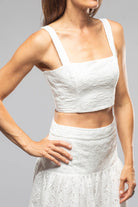 Ariette Sleeveless Top In Cotton Eyelit - AXEL'S