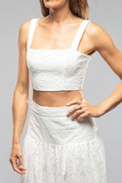 Ariette Sleeveless Top In Cotton Eyelit - AXEL'S