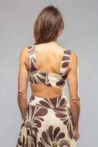 Nova Top In Chocolate Fantail Print - AXEL'S