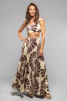 Nova Top In Chocolate Fantail Print - AXEL'S