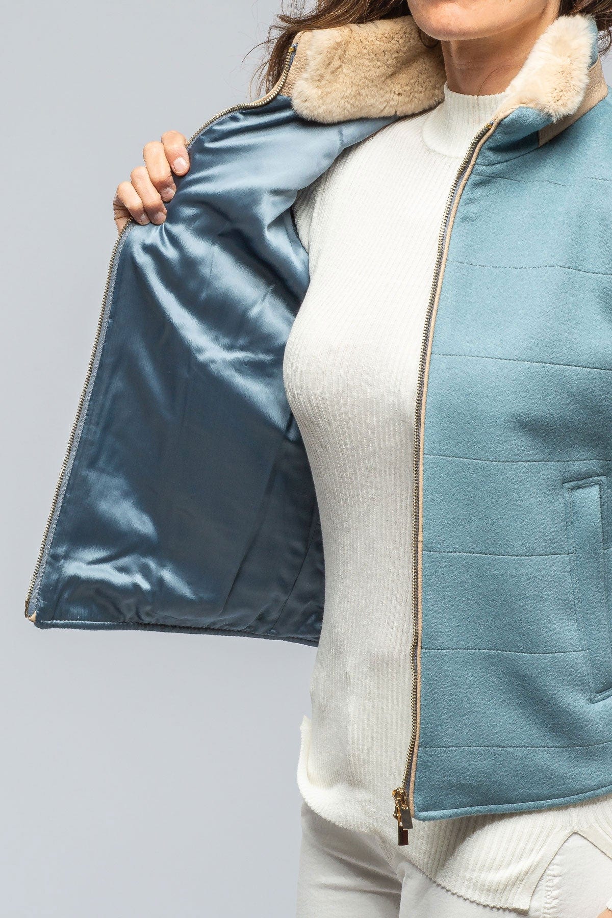 Diana Vest In Sky Blue - AXEL'S
