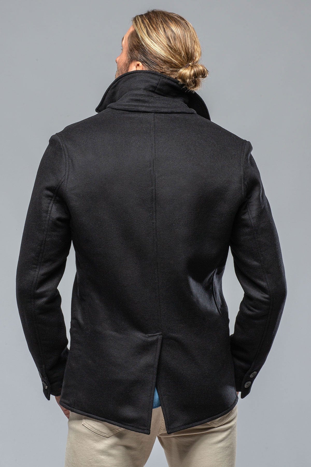 Kash Double Face Cashmere Coat In Black/Beige - AXEL'S