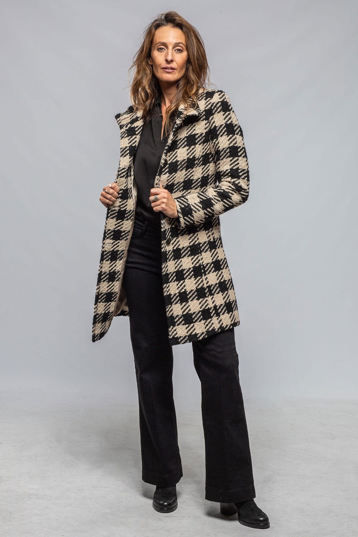 Millie Houndstooth Coat - AXEL'S