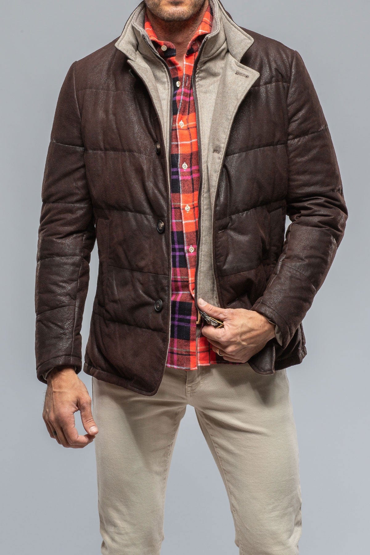 Insulated hot sale leather jacket