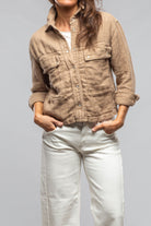 Arroya Washed Linen Jacket In Desert - AXEL'S