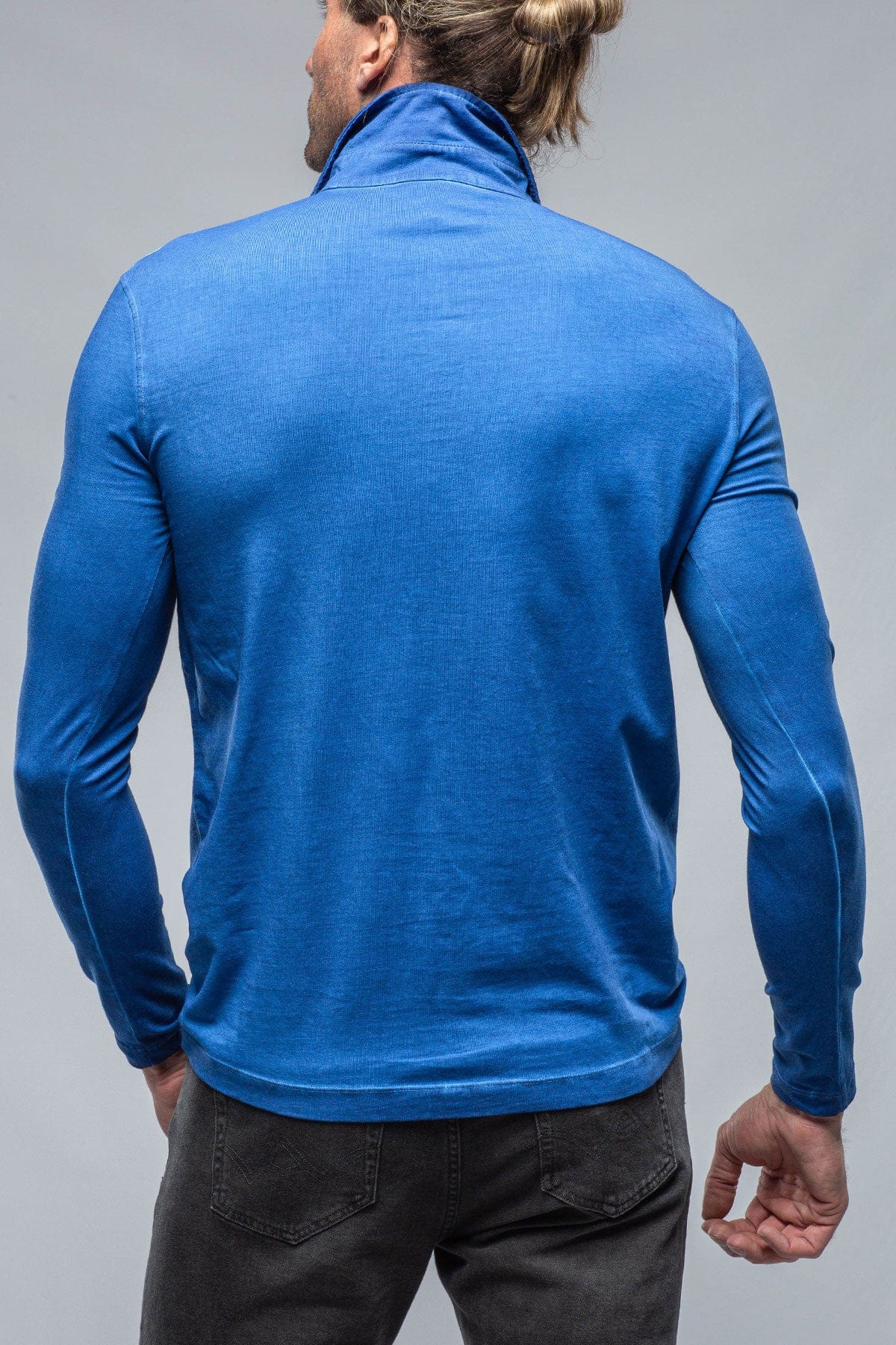 Cafe Paco LS Polo Shirt In Cobalt - AXEL'S