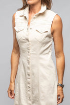 Cody Snap Sleeveless Dress In Natural - AXEL'S