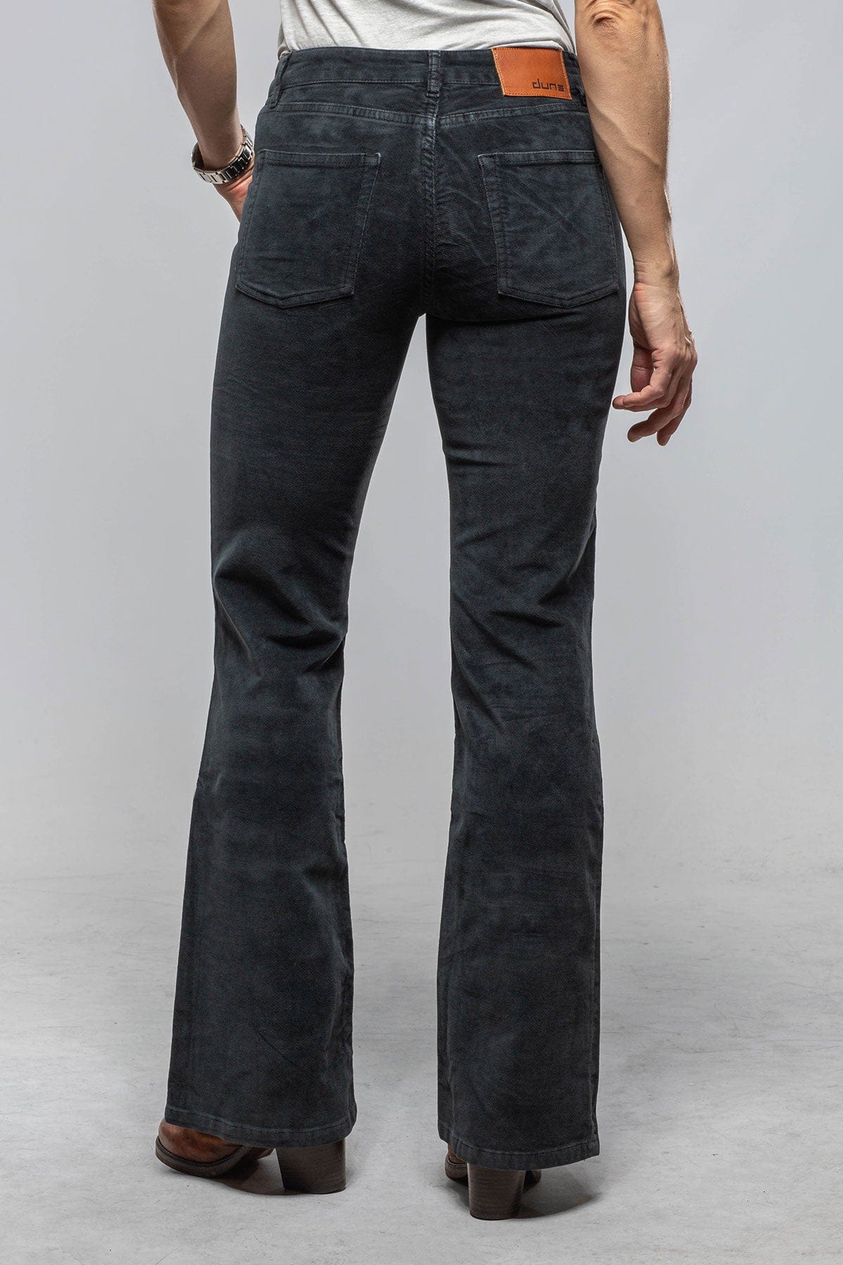 Dune Luna Velvet Flare In Off Black Ladies - Pants - Jeans