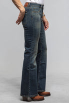 Dune Luna Vintage Denim Relaxed Flared In Mid Dark Blue Ladies - Pants - Jeans