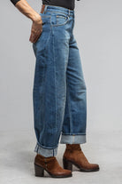 Paloma Selvedge Wide Leg Gaucho Jean In Mid Light - AXEL'S