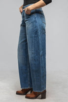 Paloma Selvedge Wide Leg Gaucho Jean In Mid Light - AXEL'S