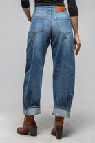 Paloma Selvedge Wide Leg Gaucho Jean In Mid Light - AXEL'S