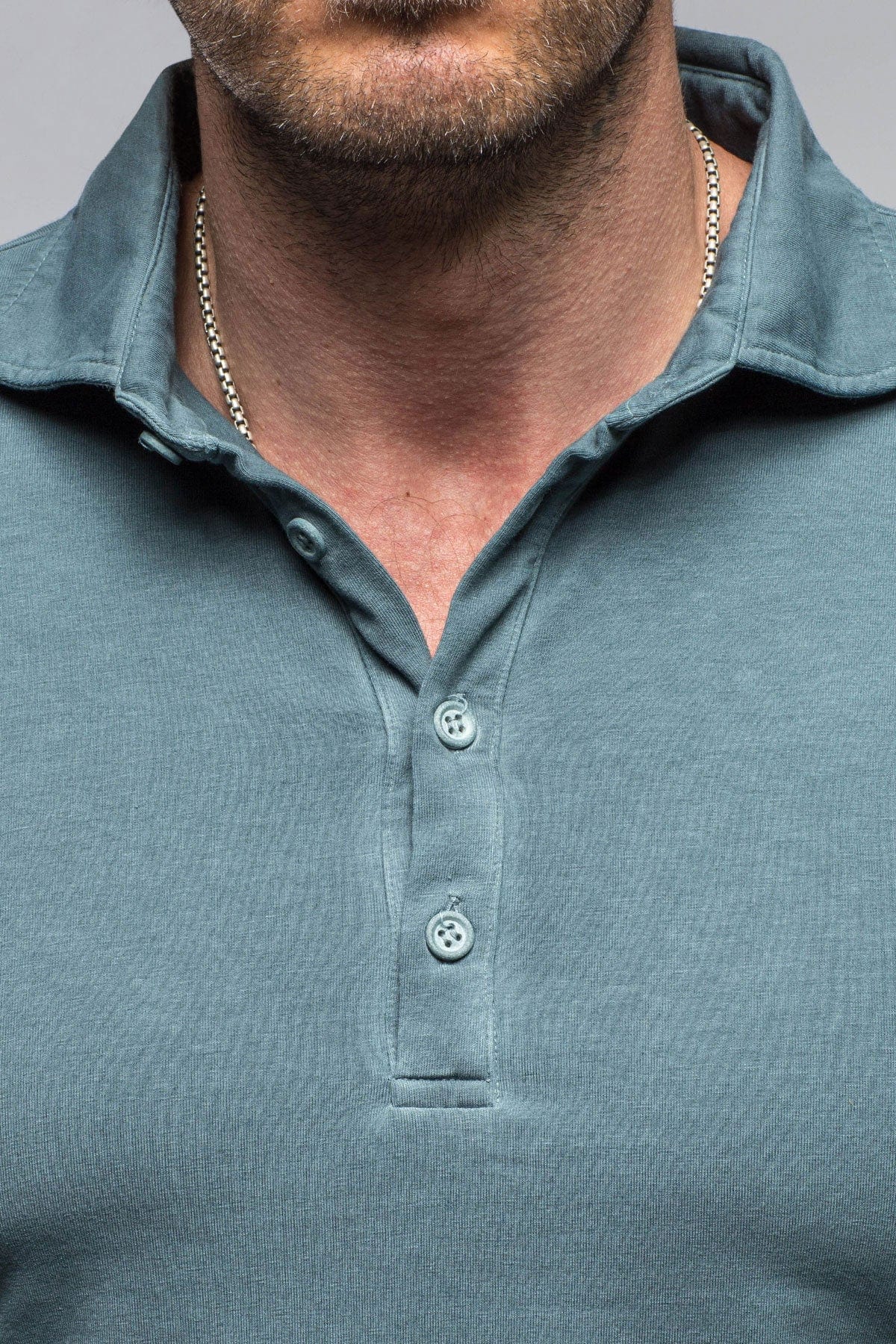 Dune Toulour SS Woven Polo in Slate Mens - Shirts - Polos