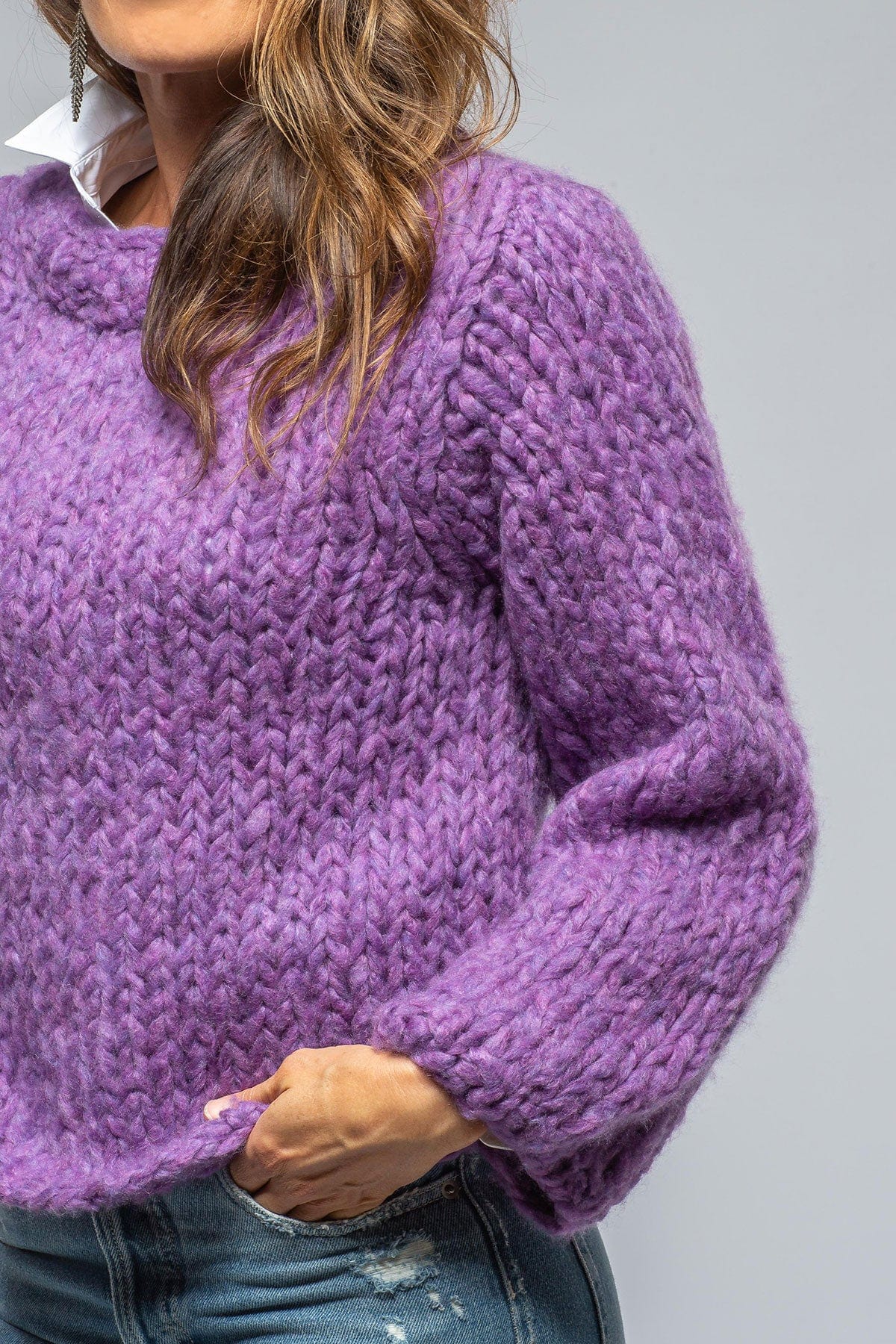 Lavender cashmere shop sweater