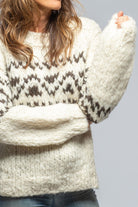 Edna Lux Cashmere Pattern Sweater In Cream - AXEL'S