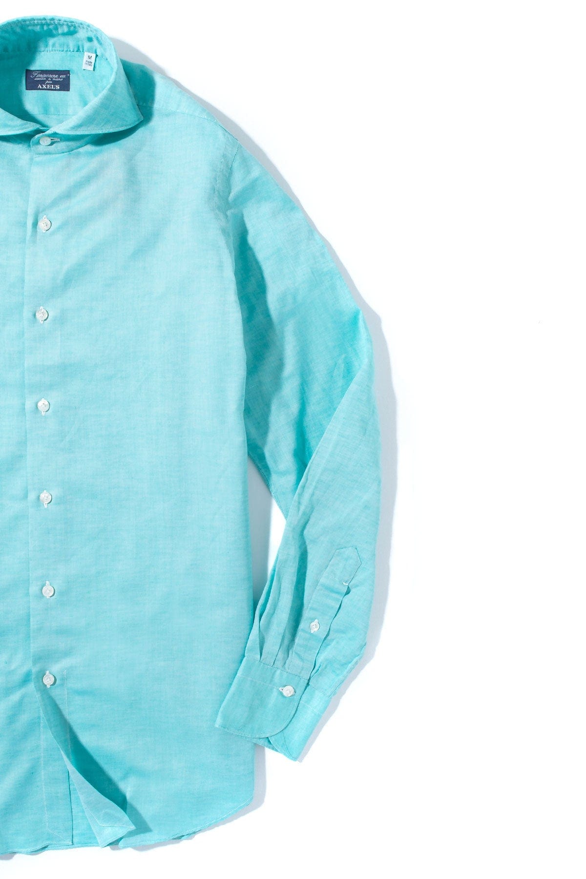 Andorra Carlo Riva Cotton Linen Shirt In Green - AXEL'S