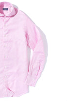 Andorra Carlo Riva Cotton Linen Shirt In Pink - AXEL'S