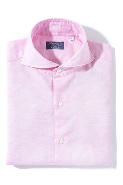 Andorra Carlo Riva Cotton Linen Shirt In Pink - AXEL'S
