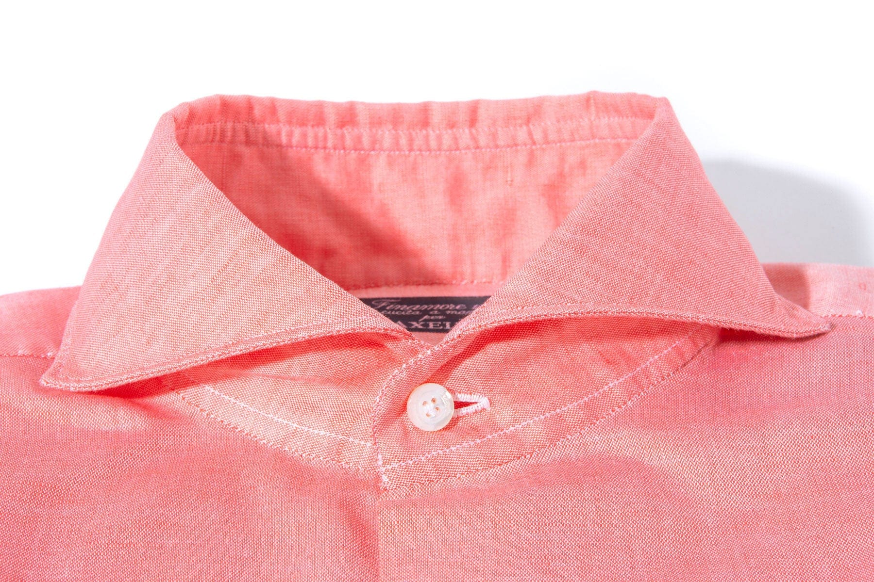 Finamore Napoli Andorra Carlo Riva Cotton Linen Shirt In Red