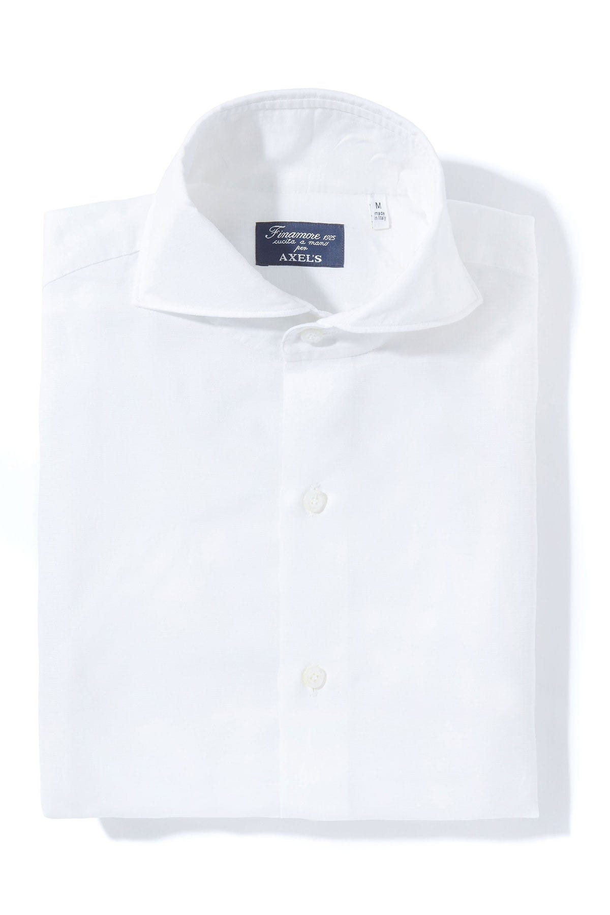 Finamore Napoli Andorra Carlo Riva Cotton Linen Shirt In White