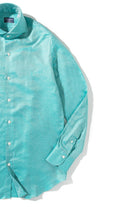 Finamore Napoli Astral Cotton Twill Shirt In Green Mens - Shirts - Dress