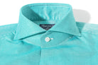 Finamore Napoli Astral Cotton Twill Shirt In Green Mens - Shirts - Dress