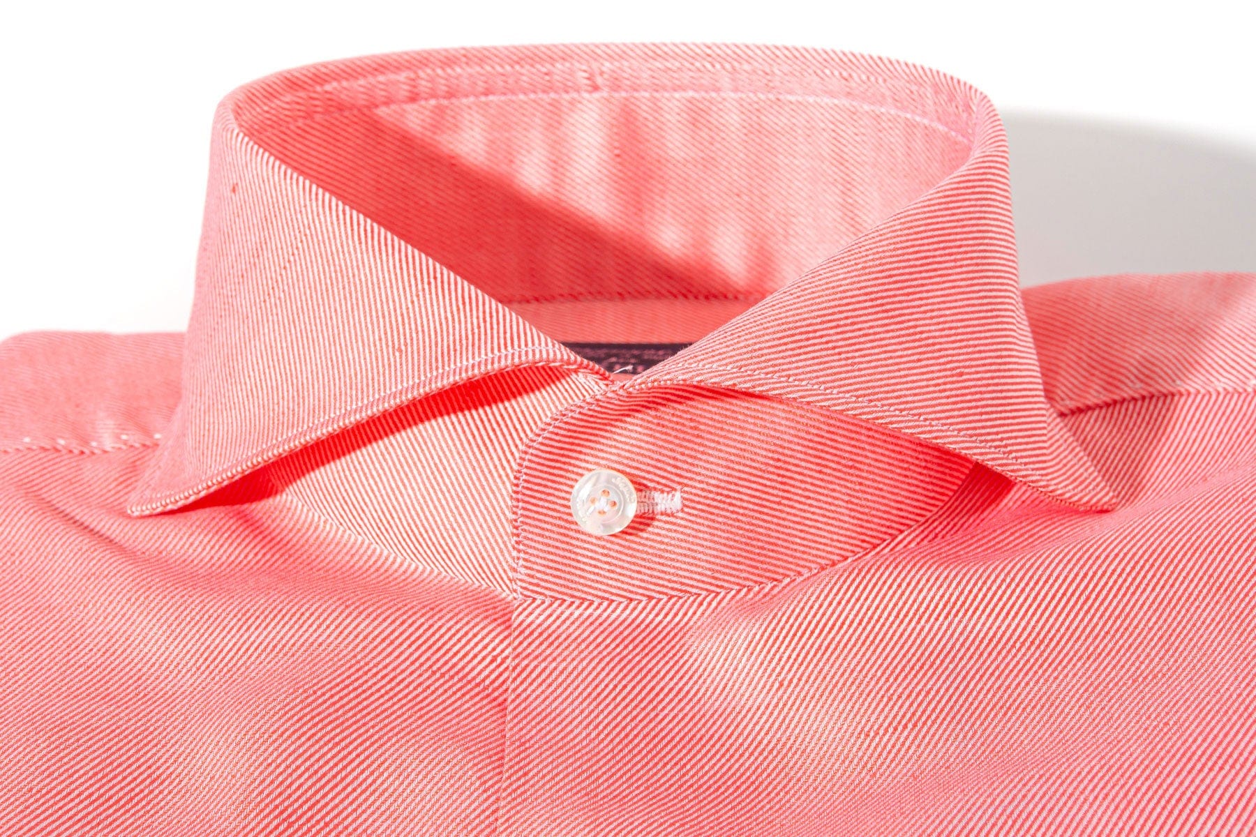 Finamore Napoli Astral Cotton Twill Shirt In Red Mens - Shirts - Dress
