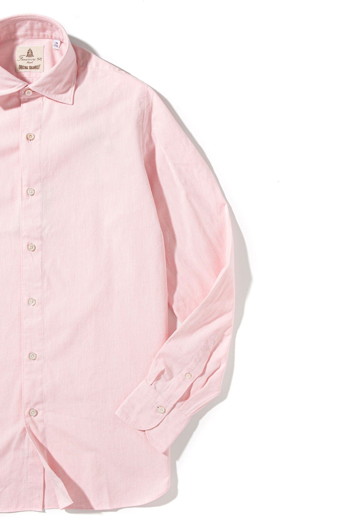 Finamore Napoli Dragones Chambray Shirt In Pink Mens - Shirts - Dress