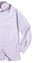 Finamore Napoli Dragones Chambray Shirt In Purple Mens - Shirts - Dress