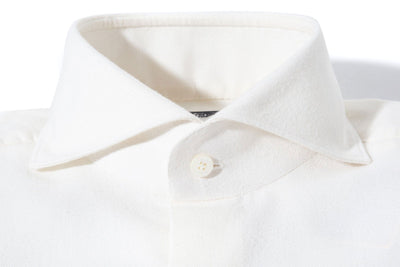 Hemme Cotton Cashmere Shirt in White - AXEL'S